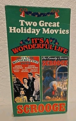 VHS Box Set 2 Great Holiday Movies: Its a Wonderful Life & Scrooge James Stewart