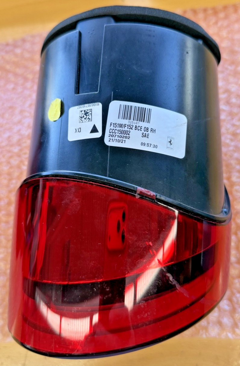 FERRARI F8, 812 and LUSSO TAIL LIGHT RIGHT OUTER 2017-2023 OEM 325107