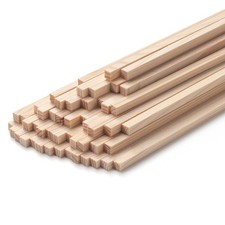 3/16" x 12" Square Wooden Dowel Rods Wood Dowels for 3/16" 12"-50PCS, natural