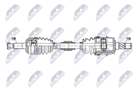 NTY NPW-MZ-120 Antriebswelle Vorne Links FüR Mazda