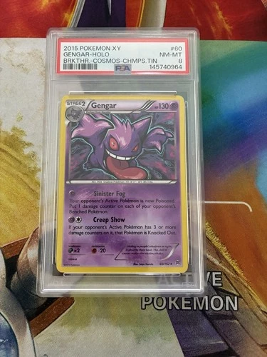 Pokemon Card 2015 XY Breakthrough Cosmos Holo Gengar Holo 60 PSA 8 One Owner