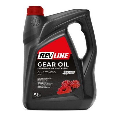   REVLINE MANUAL TRANSMISSION OIL REV. SEM. GL-5 75W90 5L NEW DE STOCK