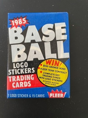 1985 fleer baseball wax pack