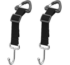 Car Seat Back Storage Hook, 2 Pcs 7.87 Inch Adjustable Stainless Steel Triang...