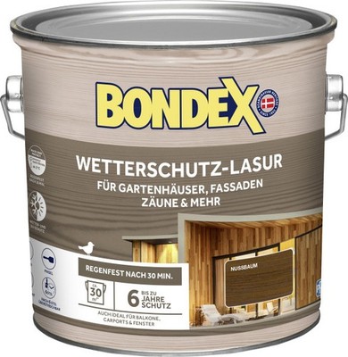 Bondex Wetterschutzlasur 2,5 L nussbaum  Holzlasur