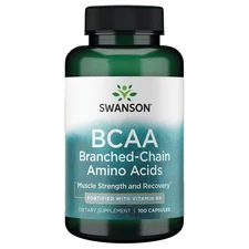 Swanson Branched-Chain Amino Acids, Fortified with Vitamin B6, 100 Caps