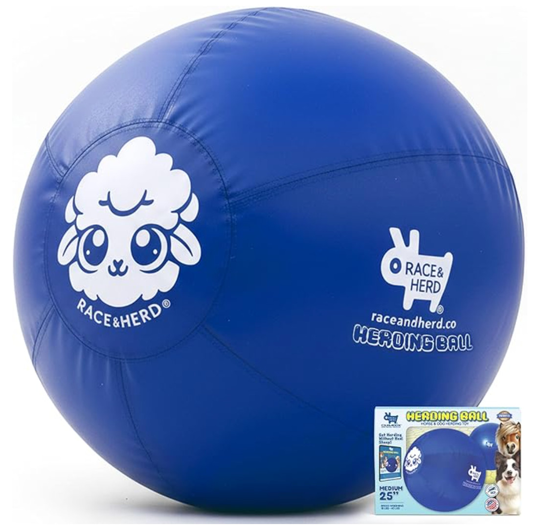 Race&Herd 25&Prime; XXL Herding Ball &ndash; Interactive Dog & Horse