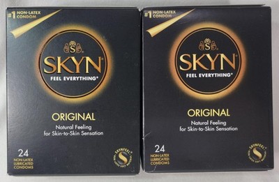 SKYN Non-Latex Lubricated Condoms Natural Feeling Protection 24 x2 boxes
