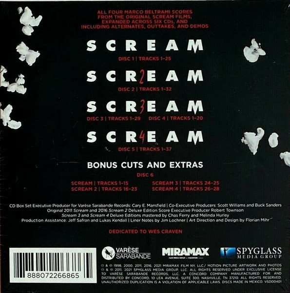 Marco Beltrami / Scream Limited CD BOX Soundtrack Varese Sarabande VSD00401