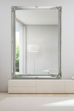 Extra Large Mirror Classic Full Length LeanerSilver 6Ft7 X 4Ft7 201cm X 140cm