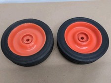 Scale Models Pedal Tractor Part Front Wheel 7 x 1.5" Case Kubota Orange Set 3