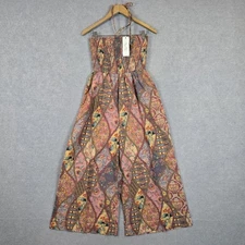 Tigerlily Jumpsuit Womens 14 AU / 10 US Patchwork Print Wide Leg Boho Hippie