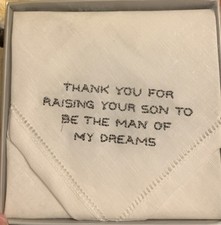 Mud pie Wedding Handkerchief Wedding Day In Law Gift New In Box