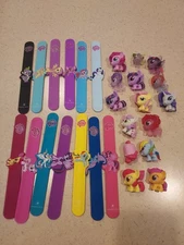My Little Pony Large Lot Of Fash'em Mash'em Squishy Figures And Slap Bracelets