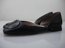 Women's 8 M Franco  Sarto Branza Black Leather Ballet Flats Shoes Loafers Slip-On