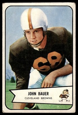1954 Bowman John Bauer RC Cleveland Browns #84