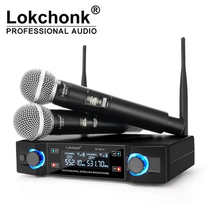 Neu GLXD4 Gesang kabelloses Zweikanalmikrofon SHURE 2 BETA58A GLXD24