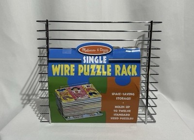 Melissa & Doug Puzzle Storage Rack - Wire Rack Holds 12 Puzzles
