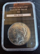 1923 Peace Silver Dollar Genuine Uncirculated 90% Silver PCS Stamps & Coins