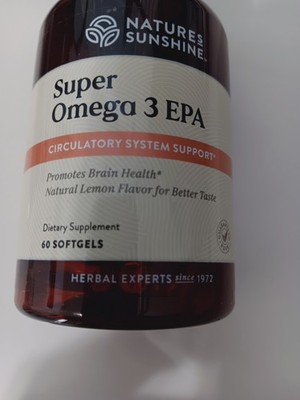 Nature's Sunshine Super Omega-3 EPA 60 Softgels Exp 11/27