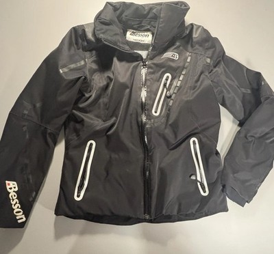 Anzi Besson Ski Jacket Men s Black Reflective Size M Retro Style