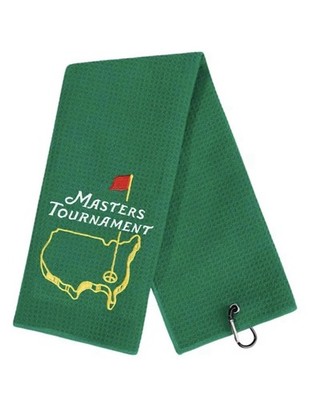 The Masters Tournament Golf Towel Green Augusta National With Clip