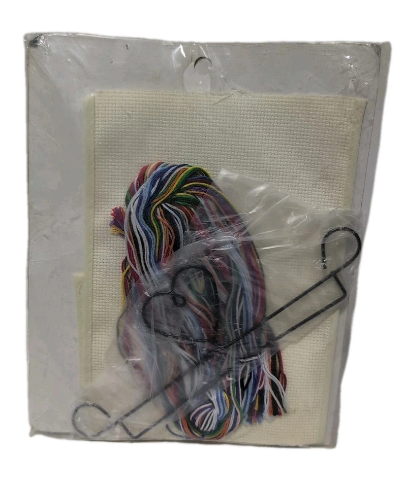 VTG 2002 Dimensions Counter Cross Stitch Christmas Banner Snowman Family 8x14" - Image 2 of 3