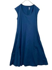 Uniqlo×Theory Ultra Stretch A-line Dress Size S Blue Women's