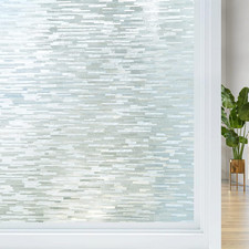 Window Privacy Film, Frosted Glass Film, Sun Blocking Static Cling for Bathroom,