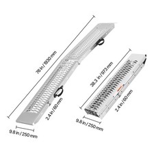 Heavy Duty Steel Loading Ramps 2 Pack 1000 Lbs Capacity with Handles for Truck