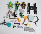 D-345 VINTAGE COLLECTION OF TEENAGE MUTANT NINJA TURTLES ACTION FIGURES & ACC.!