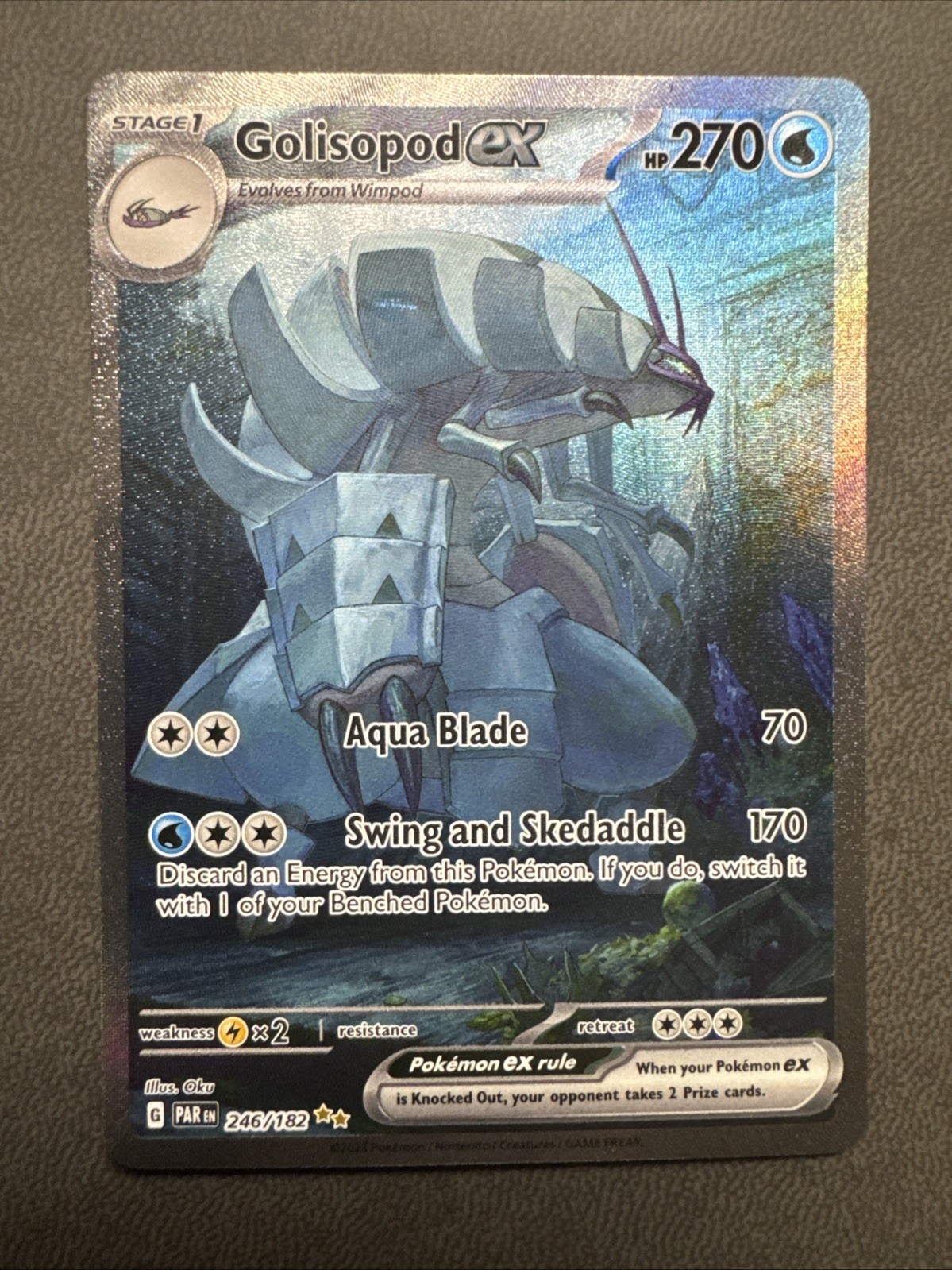 Golisopod ex - 246/182 Special Illustration Rare Pokemon TCG Paradox Rift NM