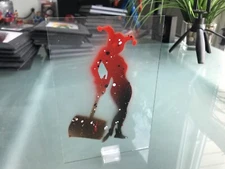 Harley Quinn Stencil Glass Art as seen on TIKTOK | BATMAN ANIMATED SERIES 