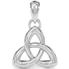 Celtic Trinity Knot Pendant In Solid 14k White Gold — photo 1