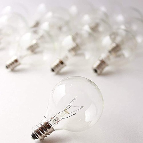 G40 Replacement Light Bulbs, 120V 5W Clear Globe Bulb, E12 C7 Candelabra Base... - Picture 8 of 9