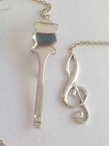 Key Of Violin: Bookmark IN Silver 925 - Page Markers Book - Musica Del Sol - Imagen 3 de 4