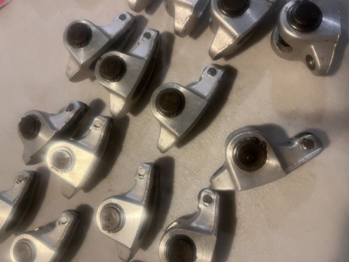 Vintage Mickey Thompson Aluminum roller rocker arms Full Set 16 Early Hot Rod - Picture 11 of 23