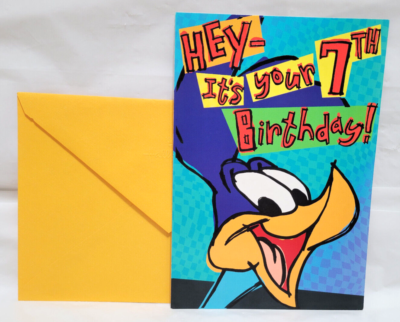 スタミュ 7周年 SPECIAL MESSAGE CARD 4 Hallmark Road Runner - Happy Birthday - Happy 7th - Vintage