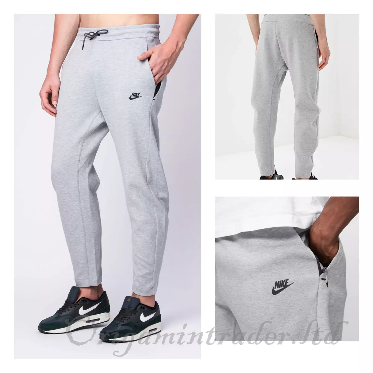 spuiten ingesteld nul Nike Tech Fleece Pants Standard Fit Taper Leg Grey 928507-063 | eBay