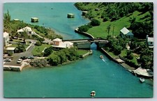 World's Smallest Drawbridge Isle of Somerset Sandy Parish Bermuda Vtg Po...