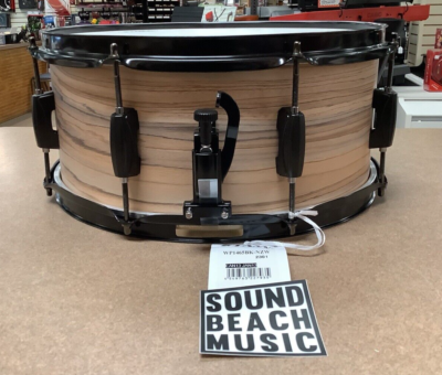 TAMA WP1465BK-NZW Snare Drum – 14" X 6,5", Natural Zebra Wood, 8-lagiger Pappelkessel