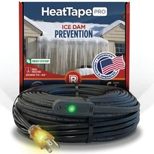 Heat Tape Pro,120V,10ft Power Cord, Roof and Gutter Ice Dam Prevention(14 sizes)