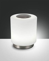 Fabas Luce Led Tischleuchte Simi Ø120Mm 8W Warmweiß Chromfarben Dimmbar