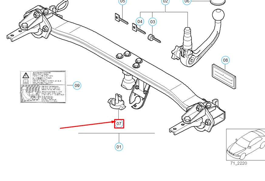 NEU BMW 5ER TOURING E39 ANHÄNGERZUGVORRICHTUNG BLING STECKER 