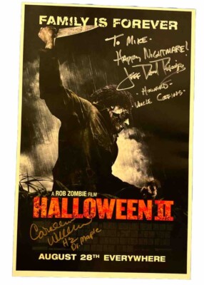 Rob Zombies Halloween II Michael Myers Poster Signed 11x17