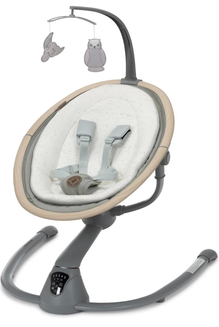 Maxi-Cosi Cassia Baby Swings Smart Portable Baby Swing with Music, Classic Green