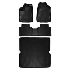 Smartliner Black 1st & 2nd Row Floor Liners & Extended Cargo Liner for Acura MDX