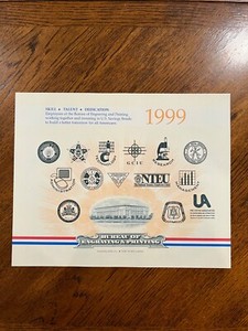 BEP Intaglio Print Souvenir Card B234 - BEP Building & Union Logos Savings Bond