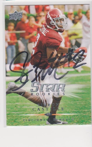SIMEON CASTILLE ALABAMA UNIVERSITY AUTOGRAPHED CARD