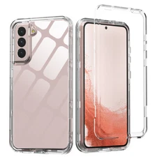 For Samsung Galaxy S22/S22+ Case Clear Shockproof Cover & Glass Screen Protector